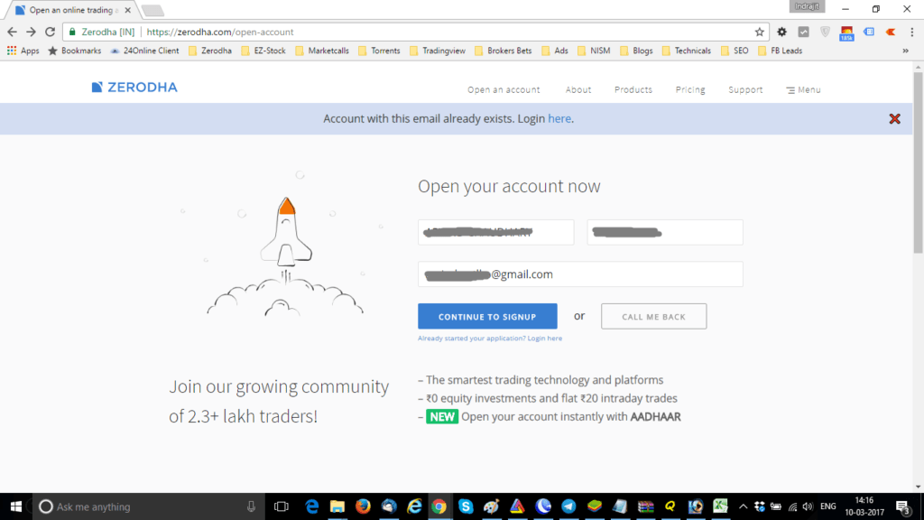 Zerodha Account Opening Login