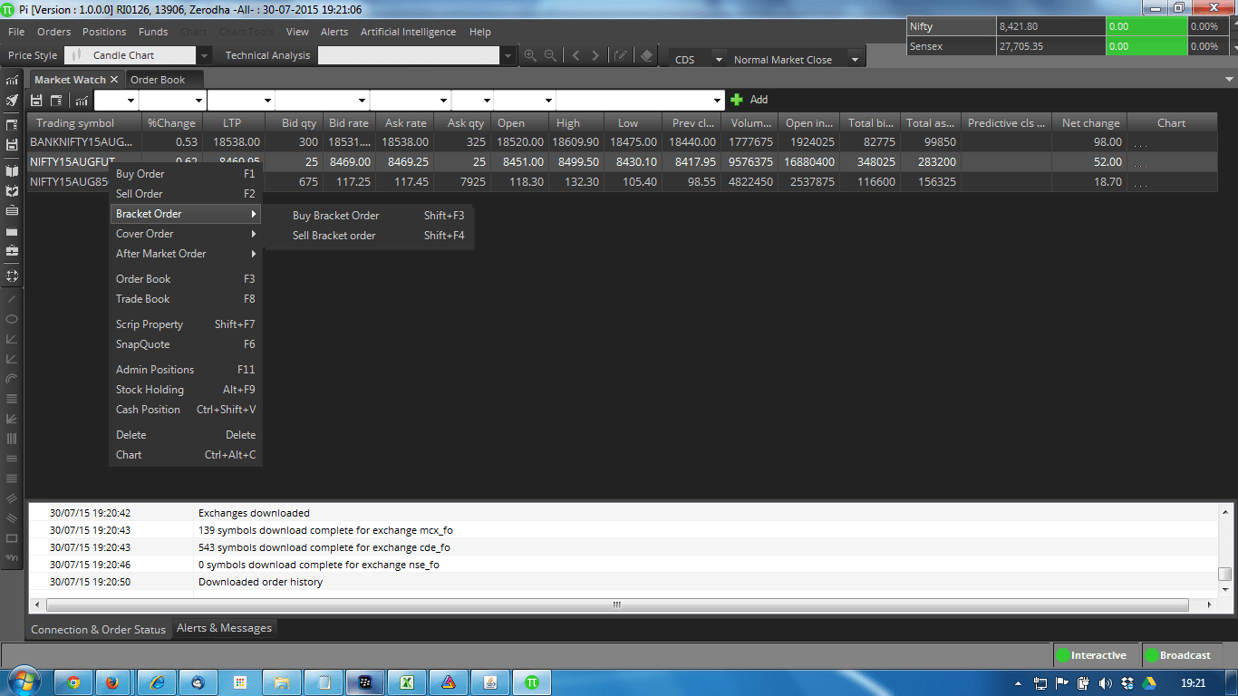 Zerodha Bracket Order