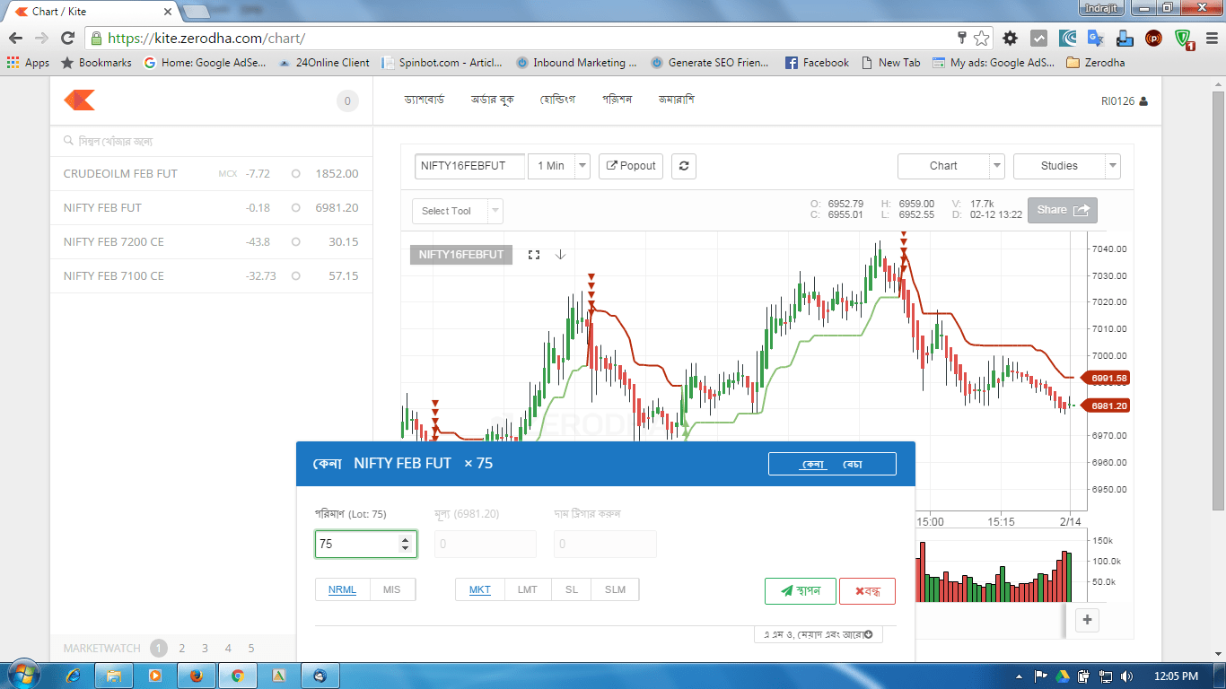 zerodha kite bengali screenshot