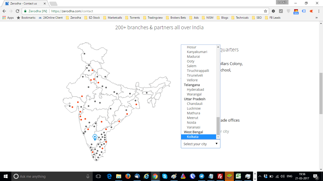 Contact Indrajit Mukherjee Zerodha