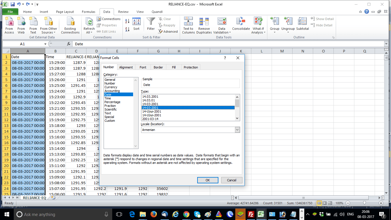 Format Cells Excel
