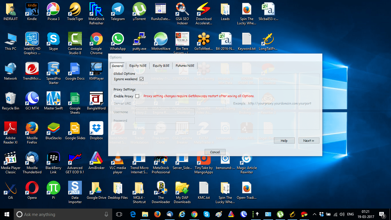 General Tab GetBhavCopy