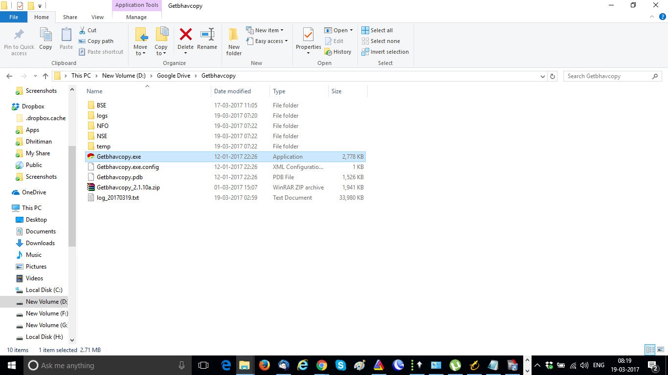 GetBhavCopy Folder