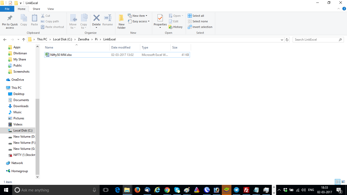 Link To Excel Zerodha Pi