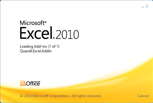 Quandl Excel Plugin
