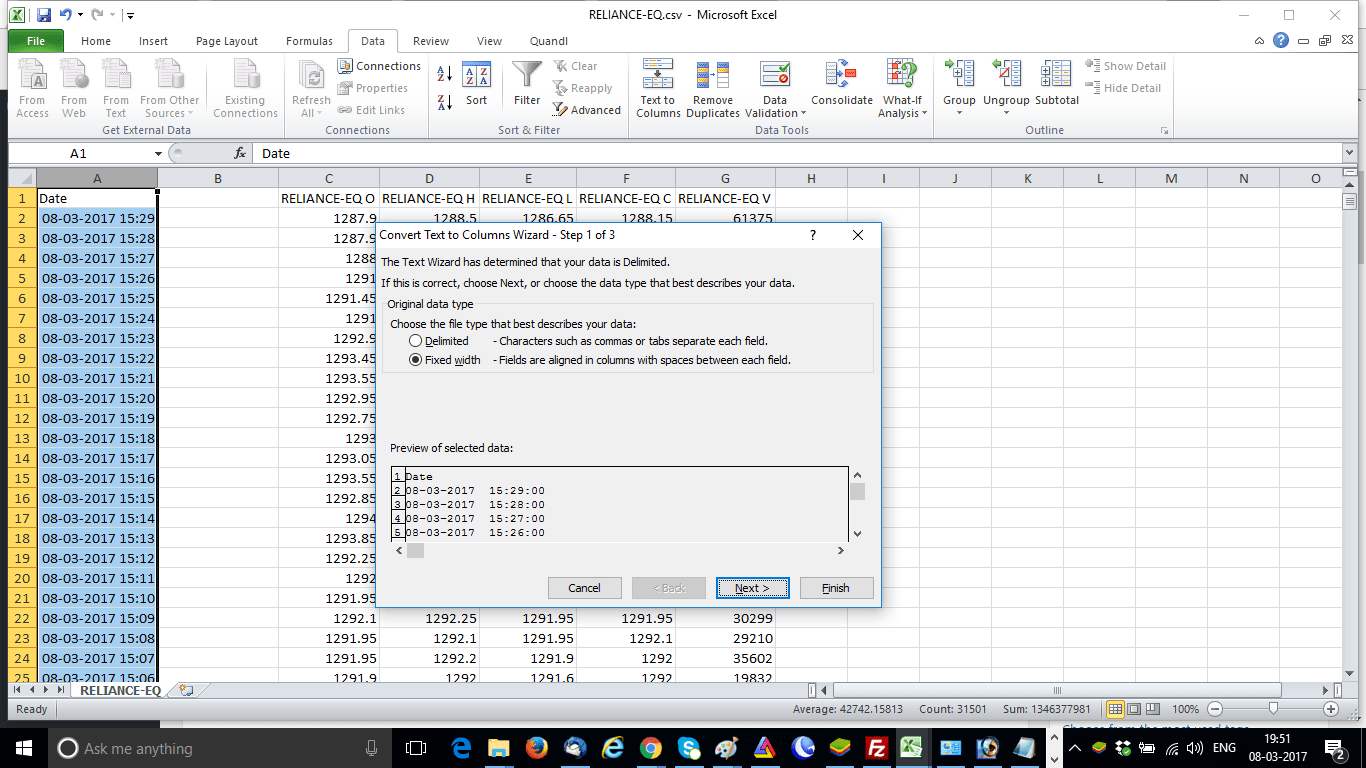 Text To Column Excel