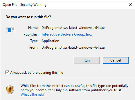 Install Interactive Brokers TWS