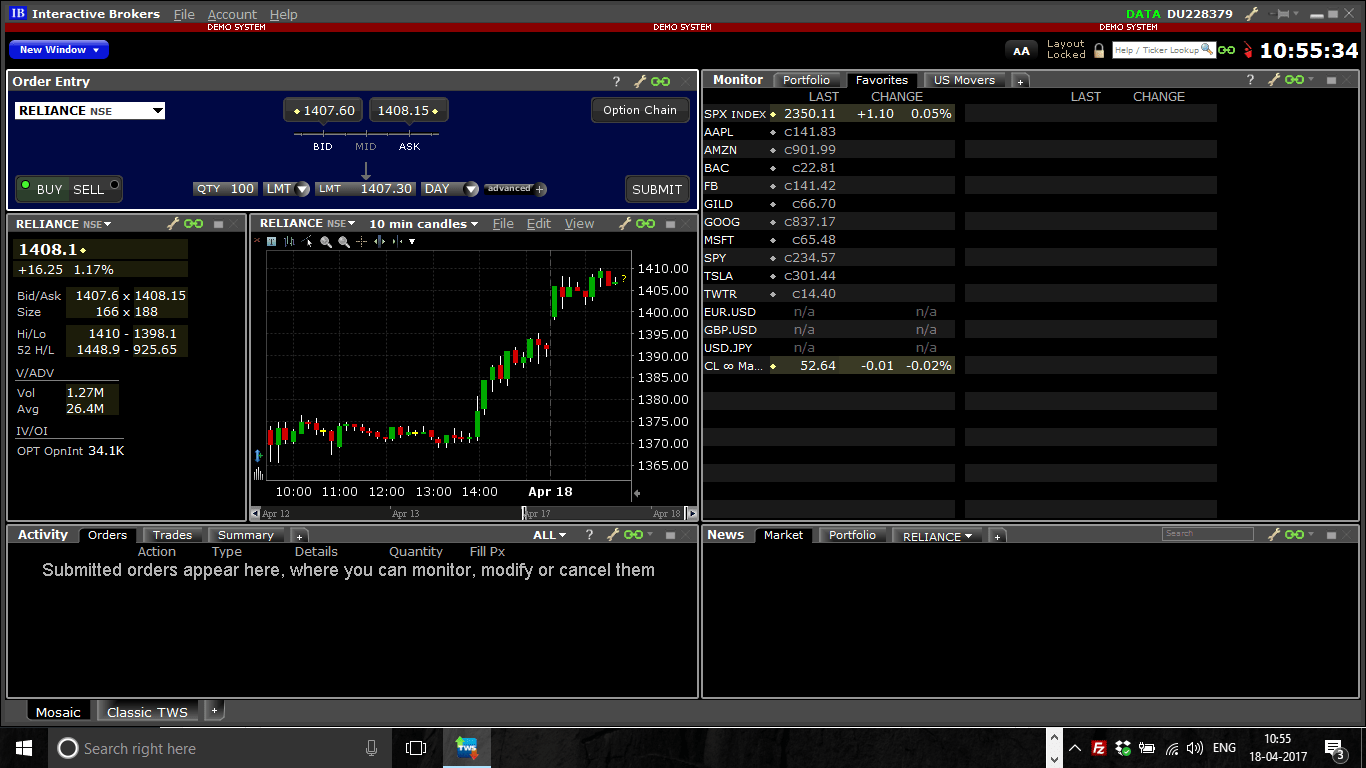 Paper Trade In NSE Using TWS By Interactive Brokers India ...