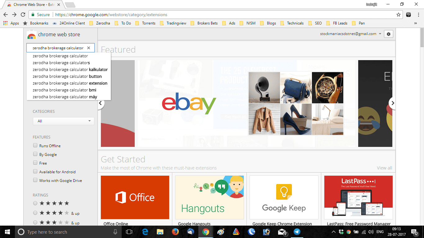 Google Chrome Webstore
