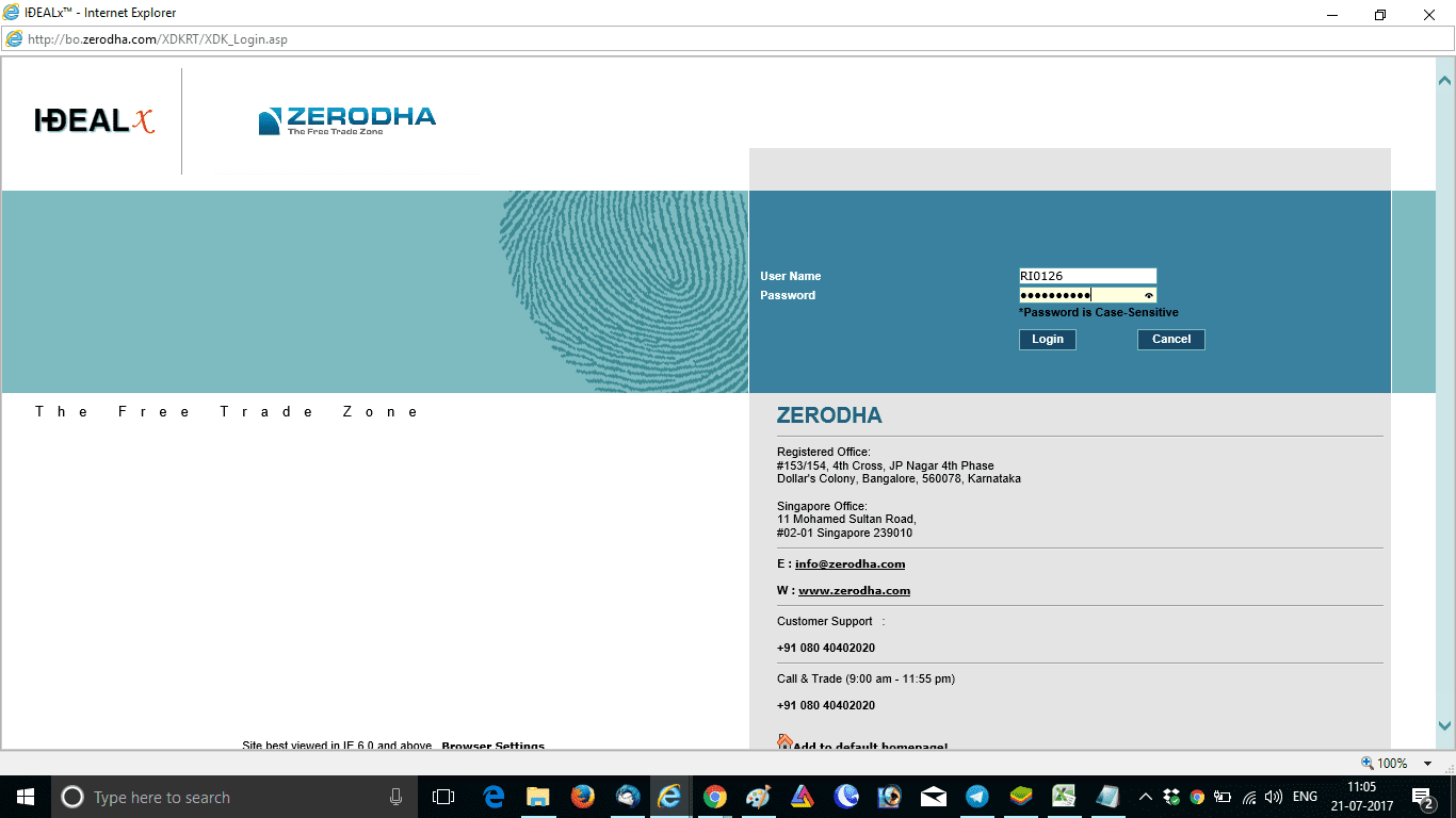 Zerodha Back Office