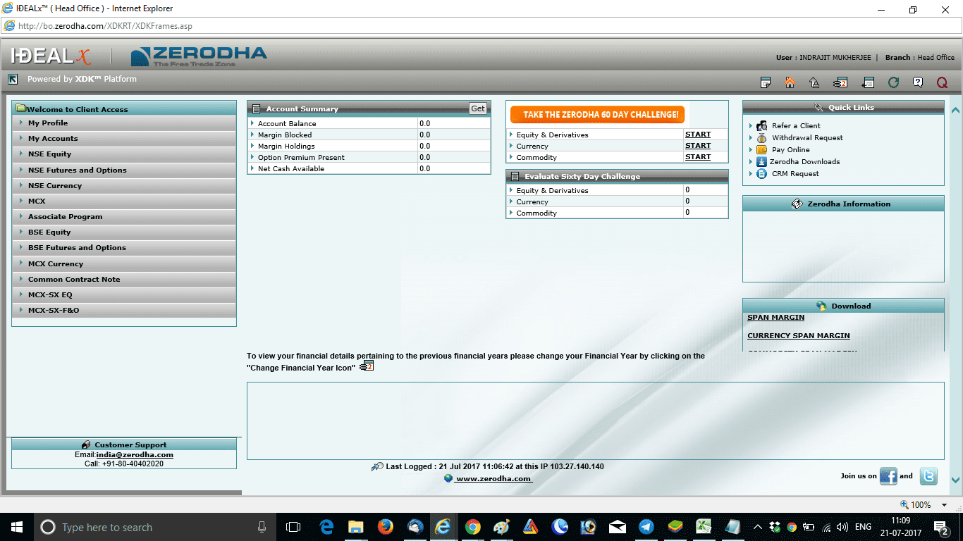 Zerodha Backoffice