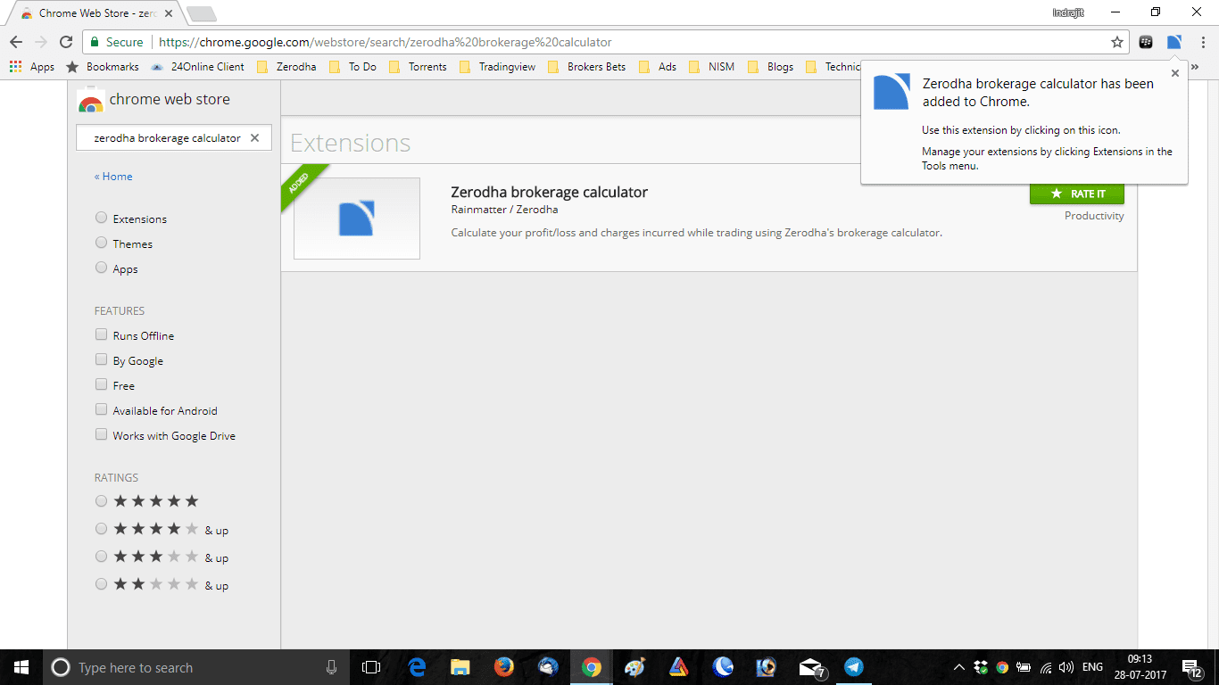 Zerodha Brokerage Calculator & Chrome Extension StockManiacs