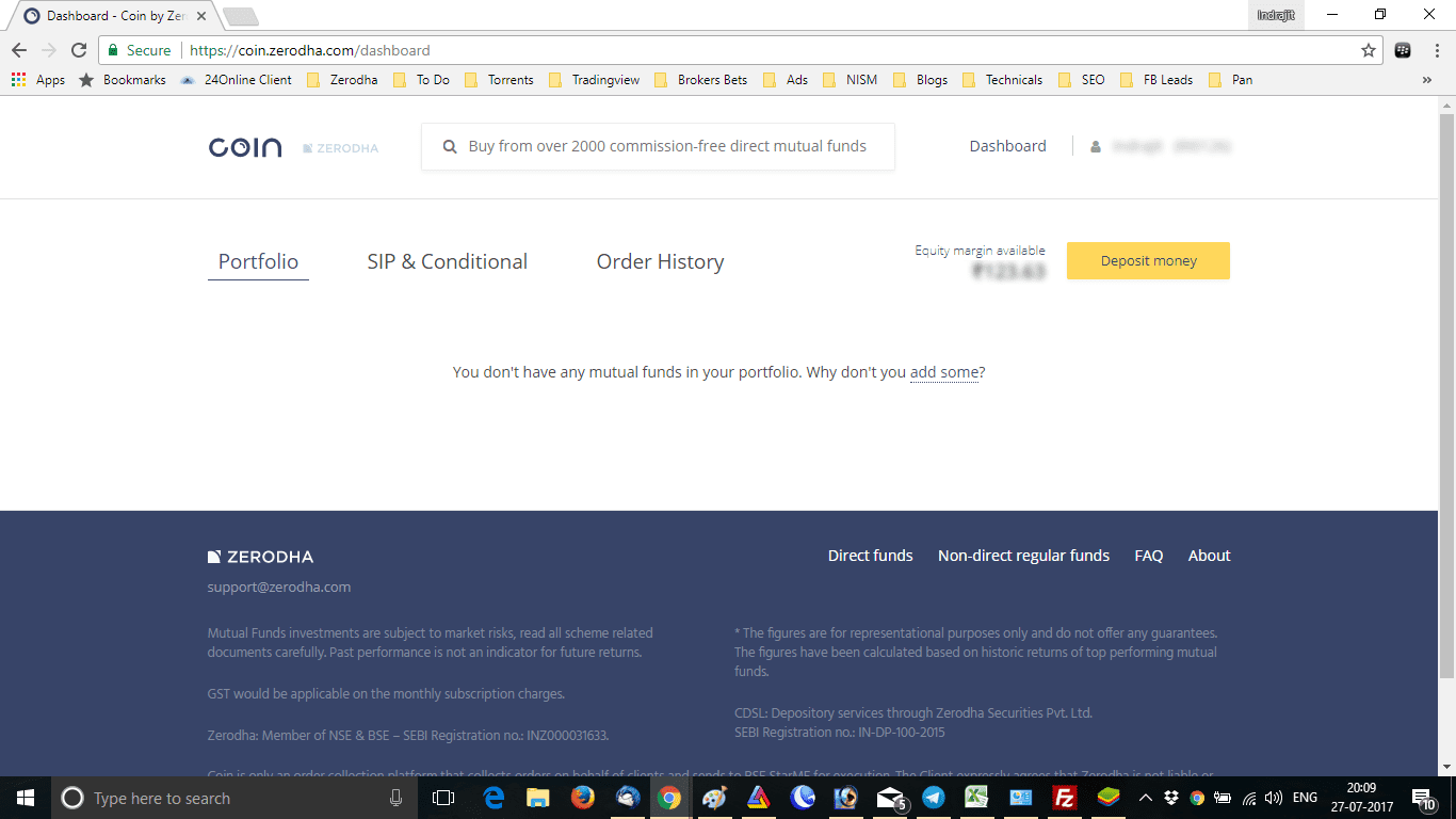 Zerodha Coin Charges