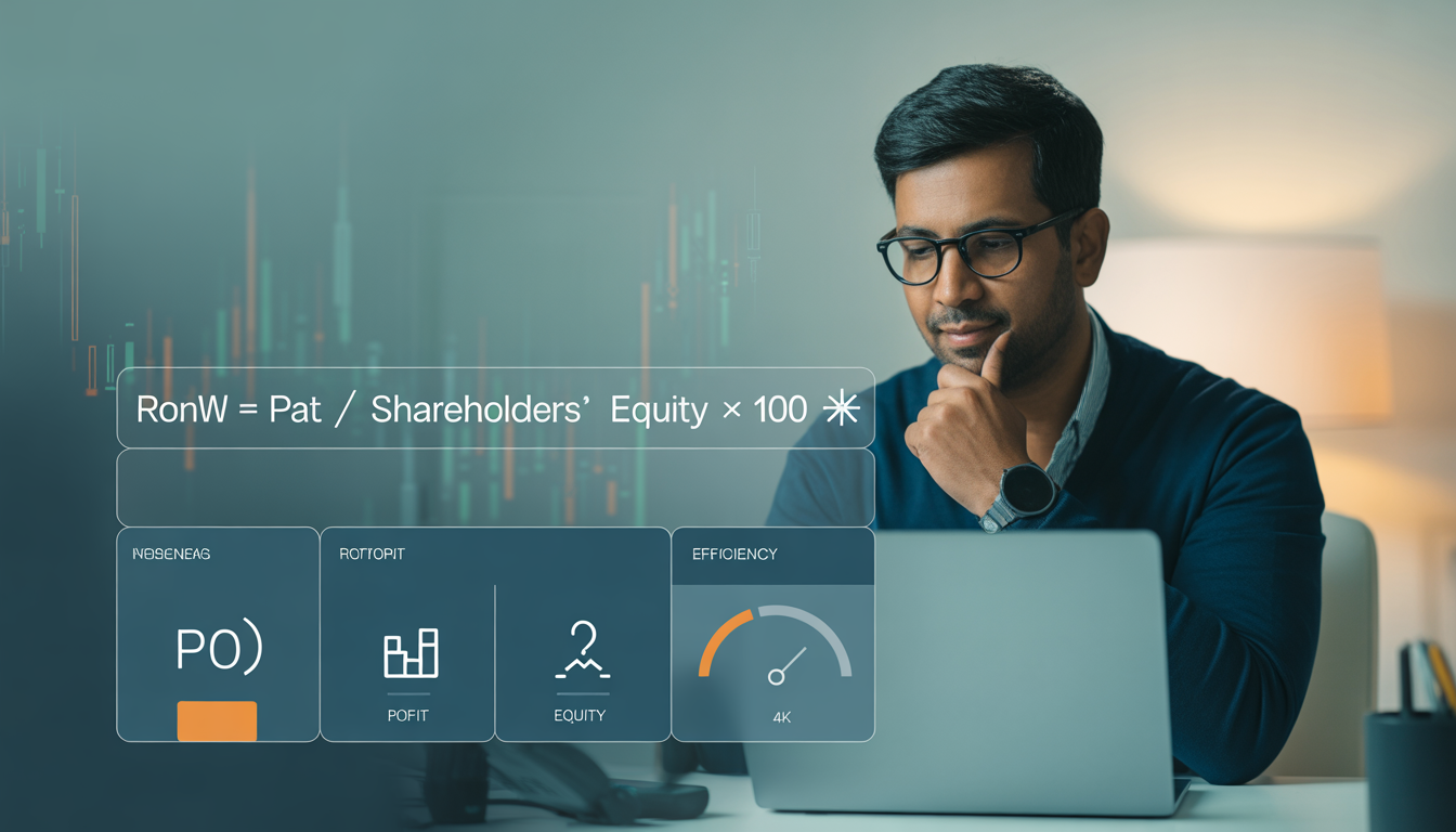 Return on net worth ratio (RONW) meaning and formula explained for Indian stock market investors