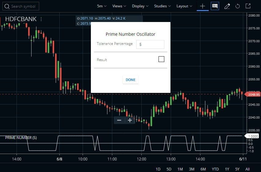 Prime Number Oscillator