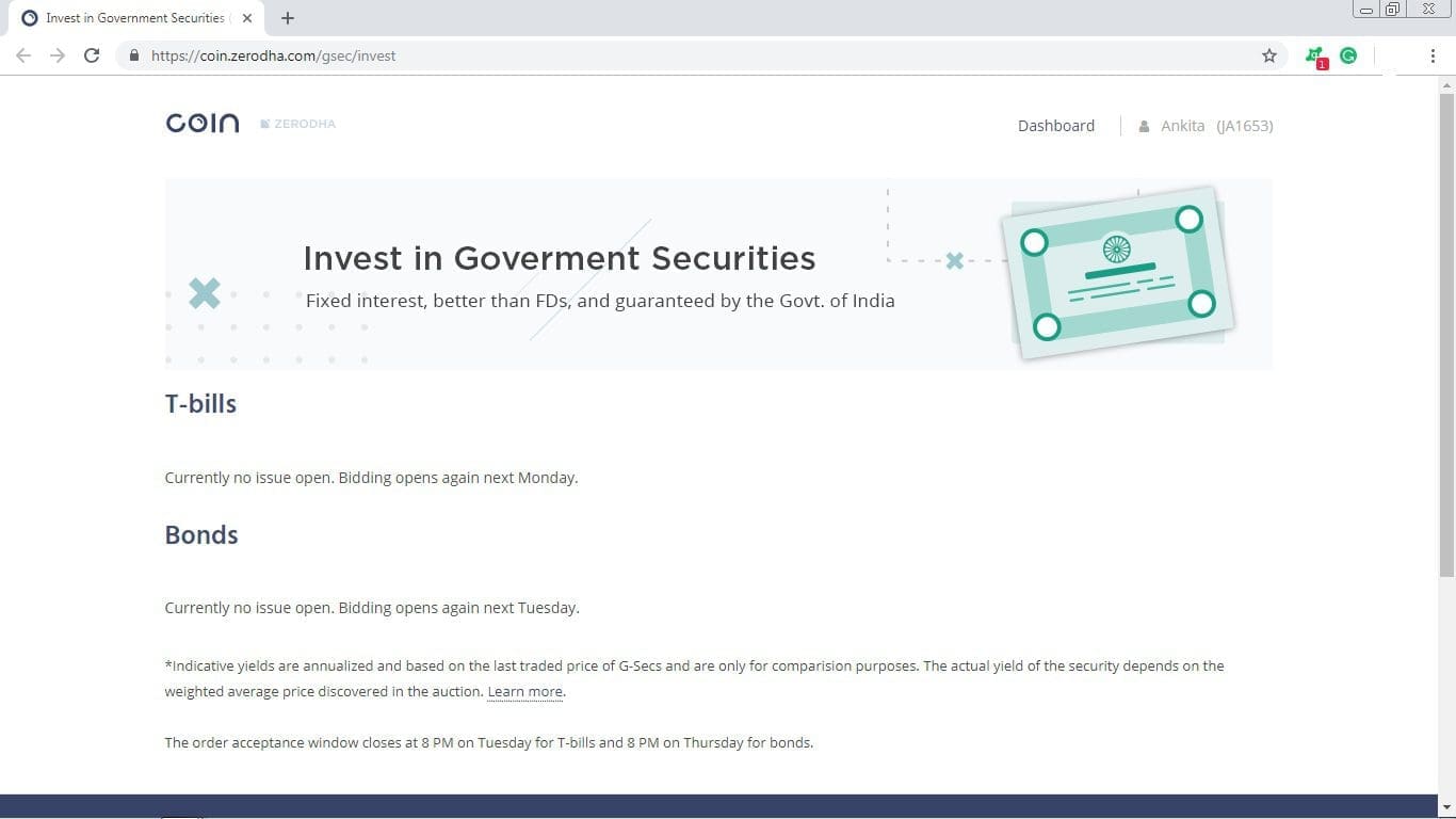 How to Buy Government Bonds Online in Zerodha
