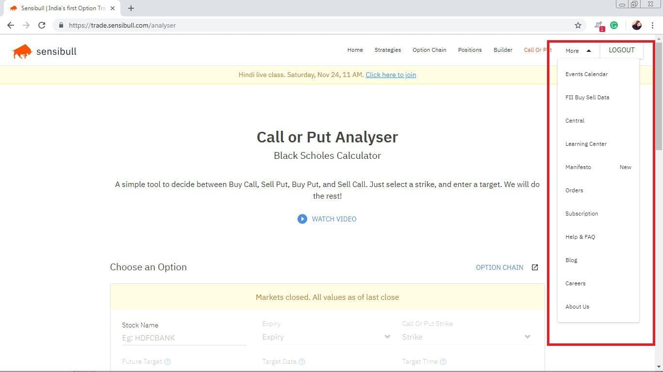 Options Trading App Sensibull Zerodha Review