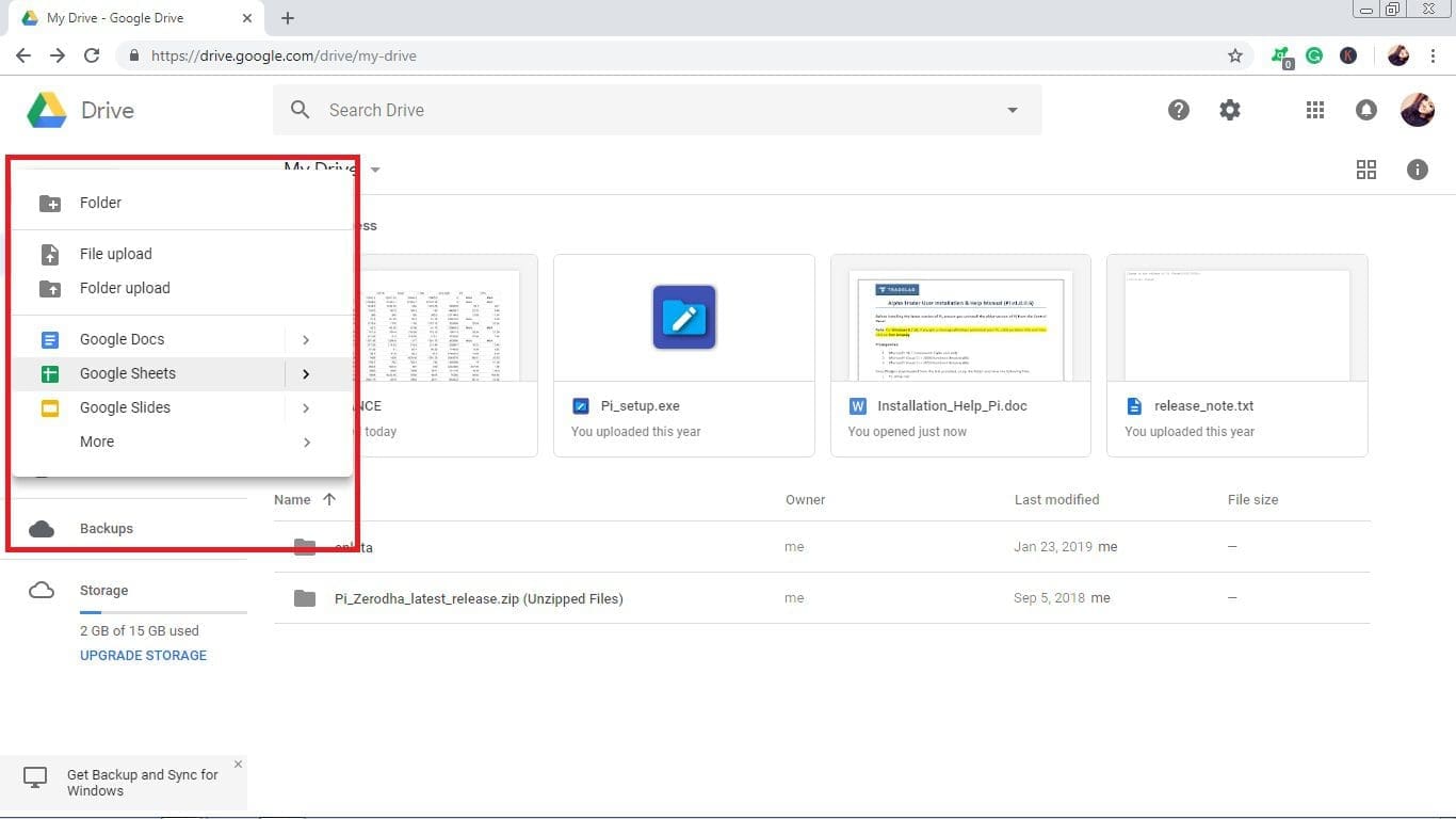 Google Sheets