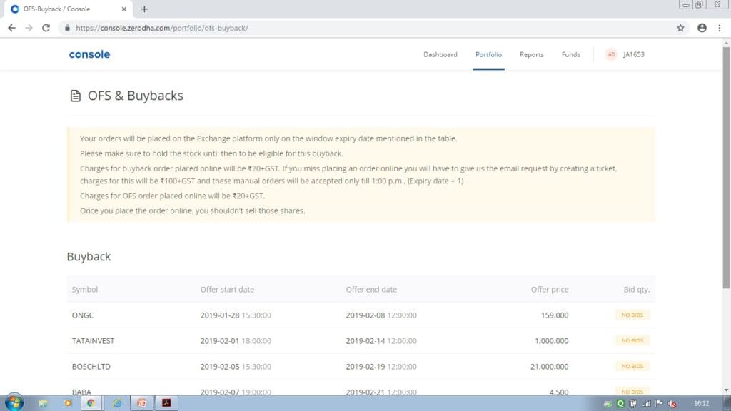 How to Apply for Buyback in Zerodha? StockManiacs