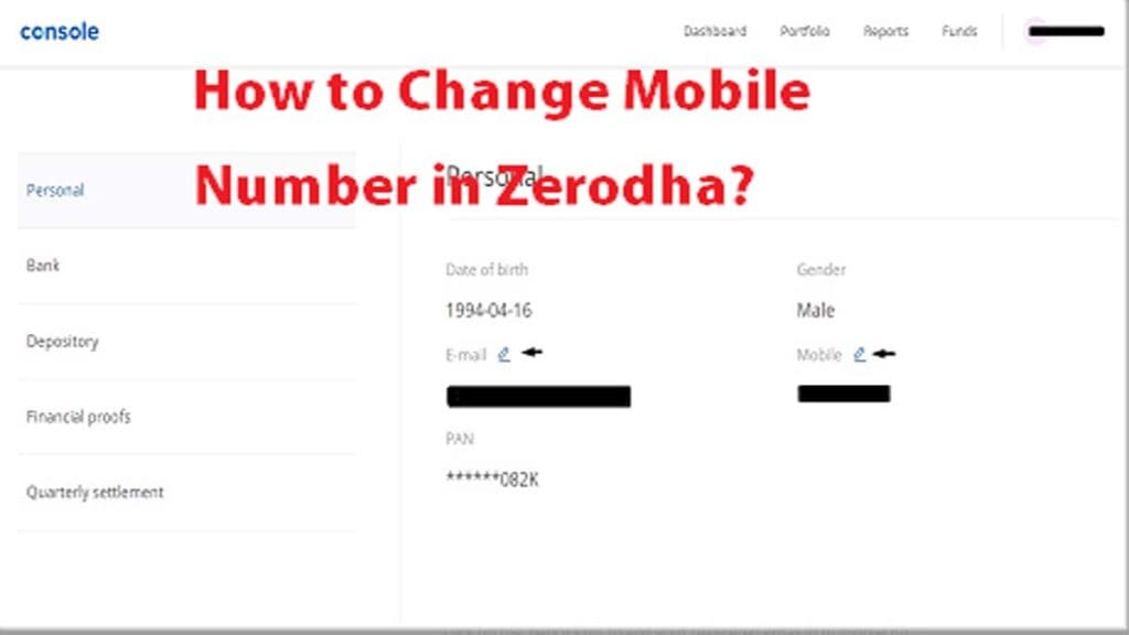 How to Change Mobile Number in Zerodha