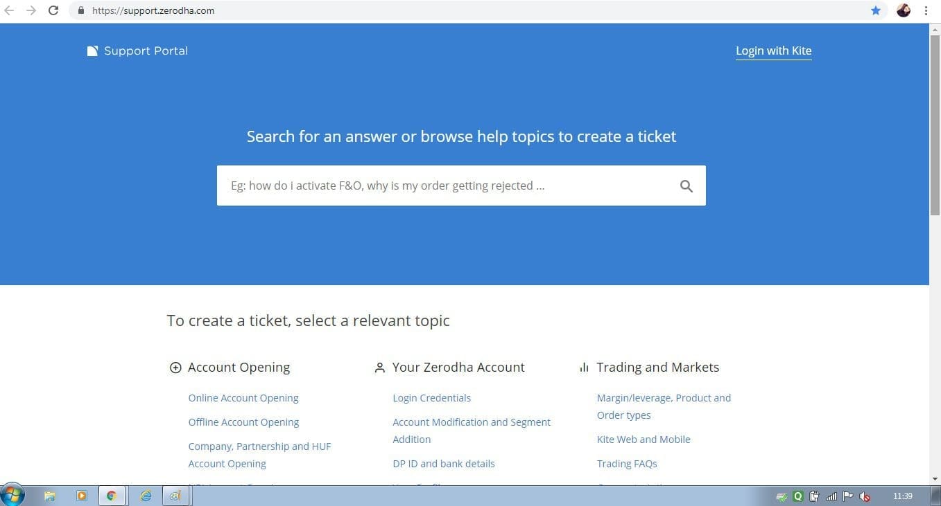 zerodha support