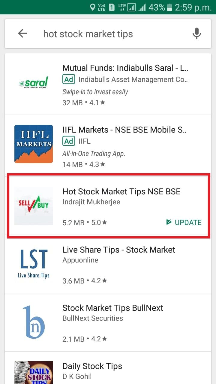 Stock Market Intraday Tips App