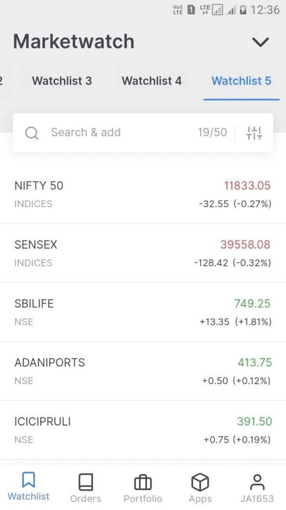 Zerodha Kite Mobile App Demo Kite 3