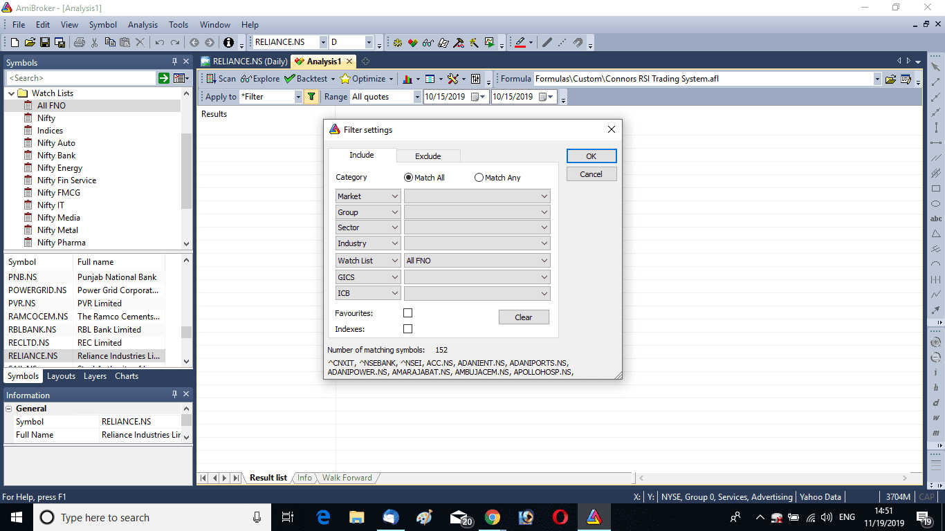 Backtesting in AmiBroker