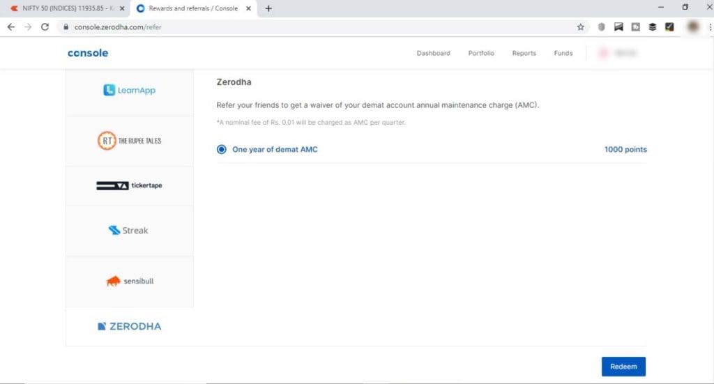 Refer and Earn in Zerodha