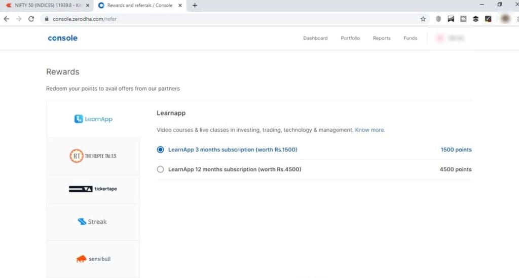 Referral Benefits in Zerodha