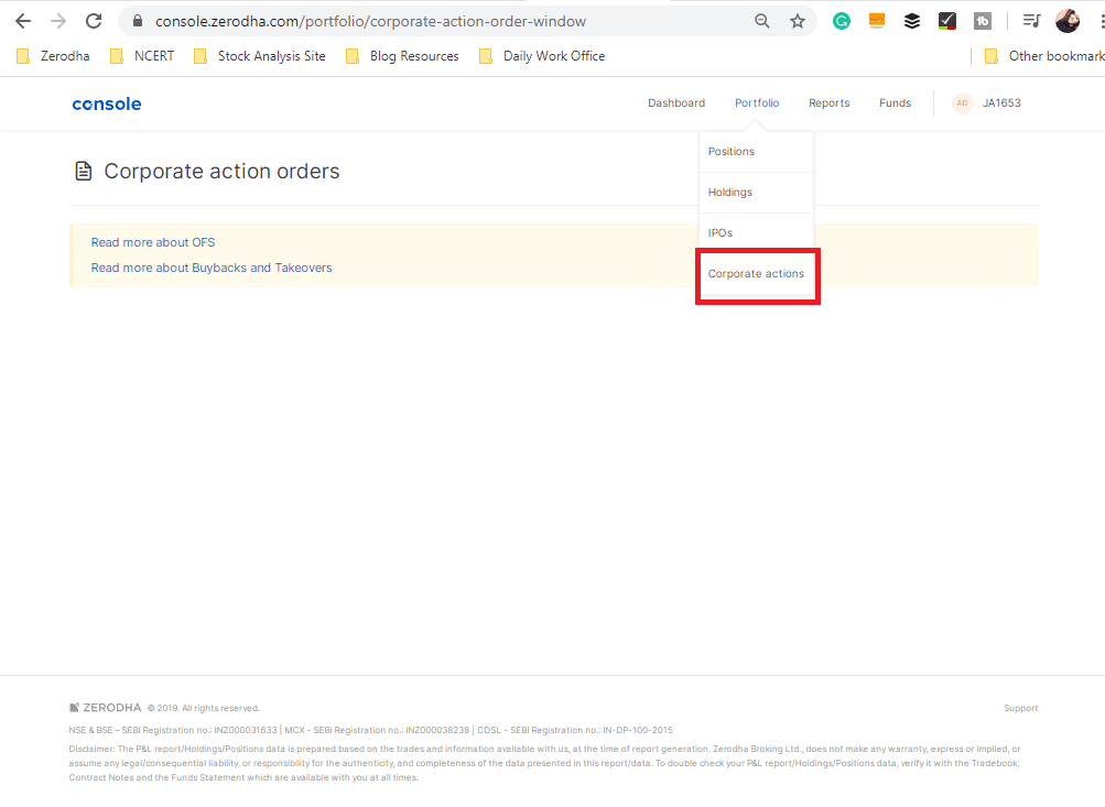 Buy Back in Zerodha