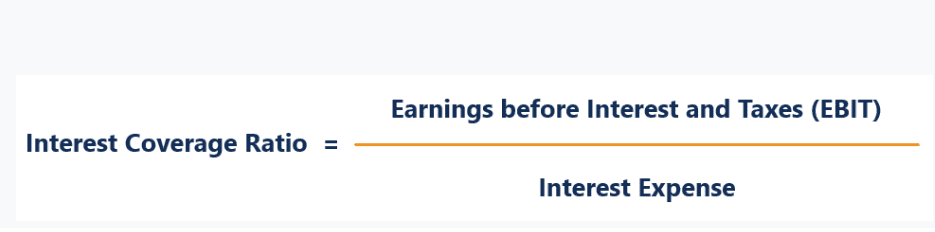 Formula of interest coverage ratio
