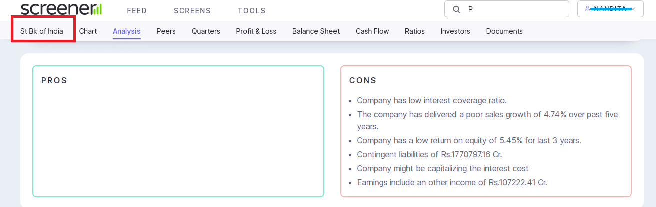 Ther pros and cons of companies using fundamental stock analysis website screener.in