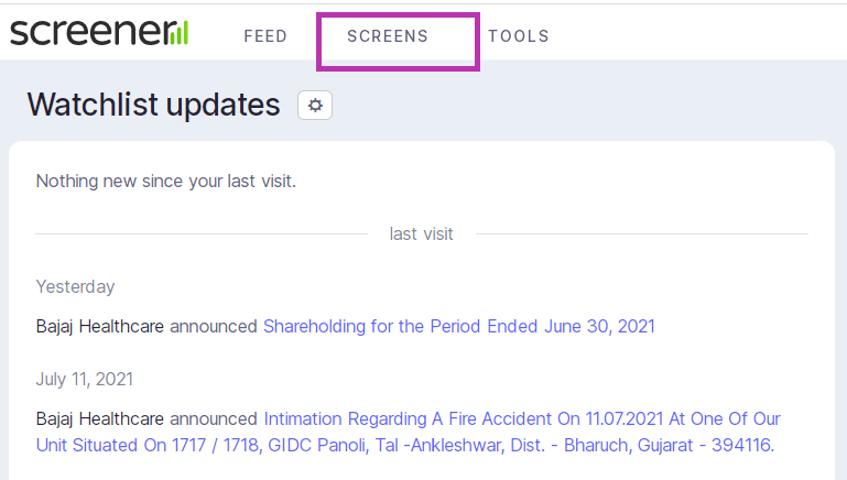 The basis of creating fundamental screener using screener.in