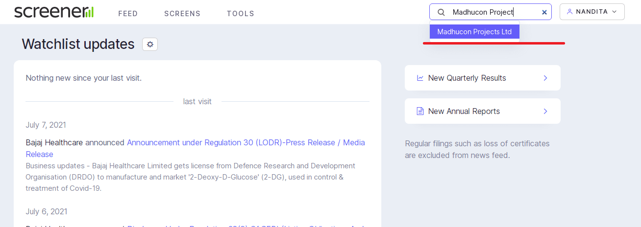 Fundamental stock screener the screener.in account search.