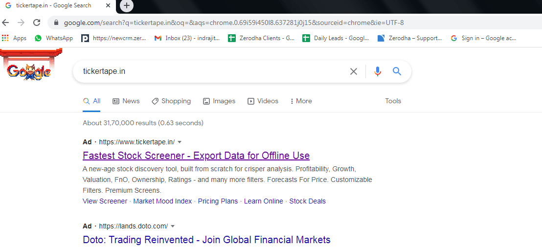 Fundamental stock screener tickertape account opening.
