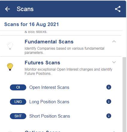 Future Scan Option in StockEdge