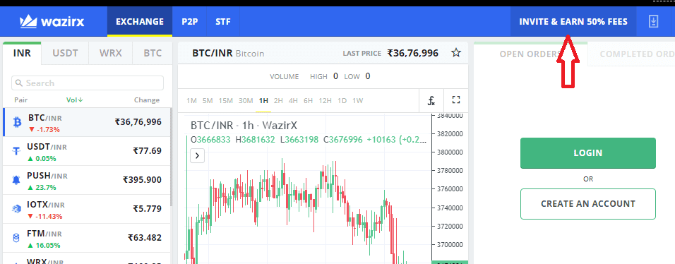 Wazirx referral code and wazirx price