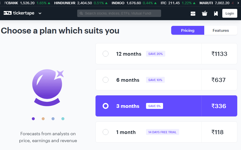 Stock screening website Tickertape.in 