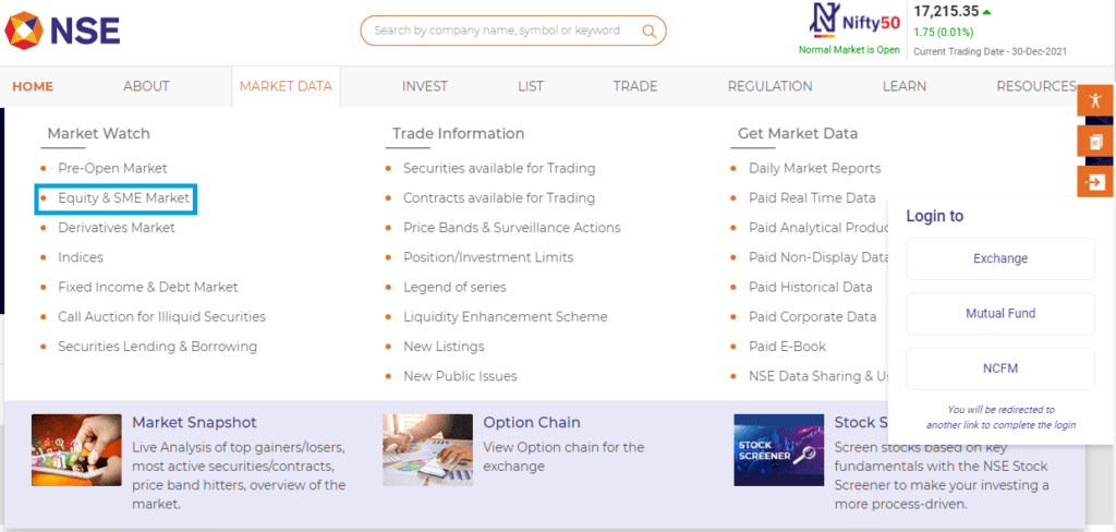 NSE Website