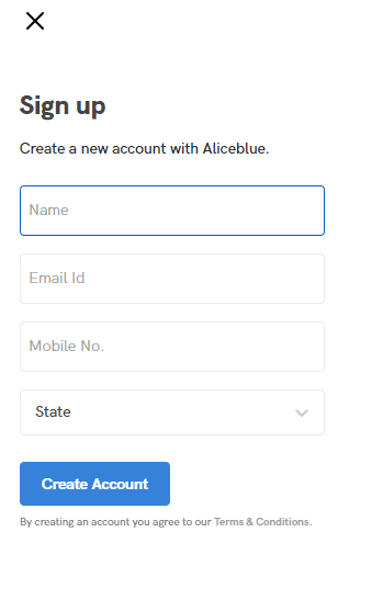 Sign up process
