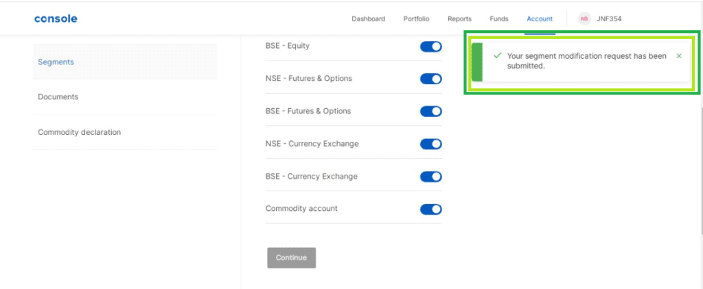 Commodity Trading Account