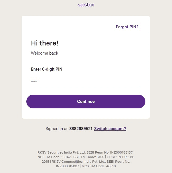 Upstox Account Opening Process