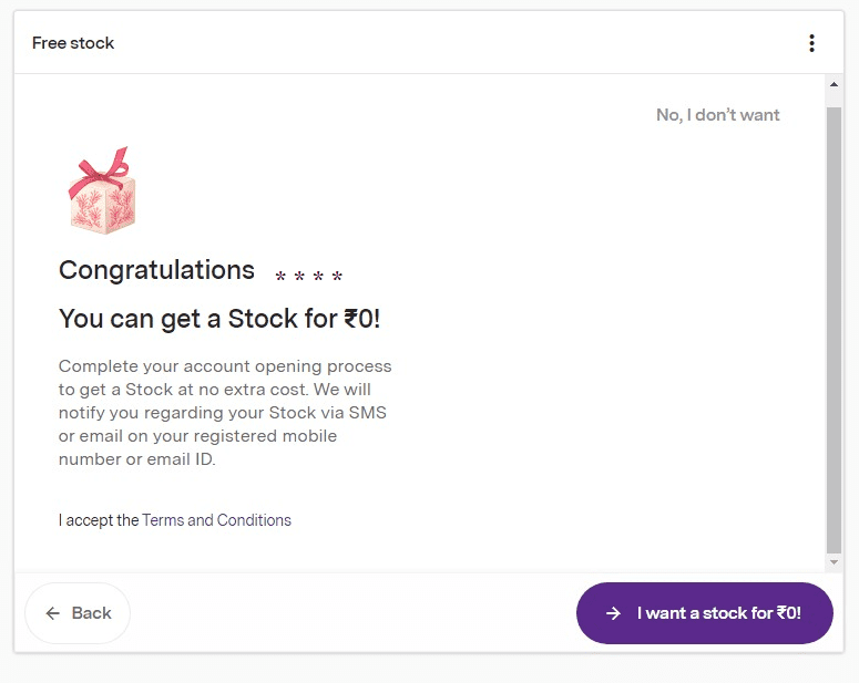 Free Stocks in Upstox