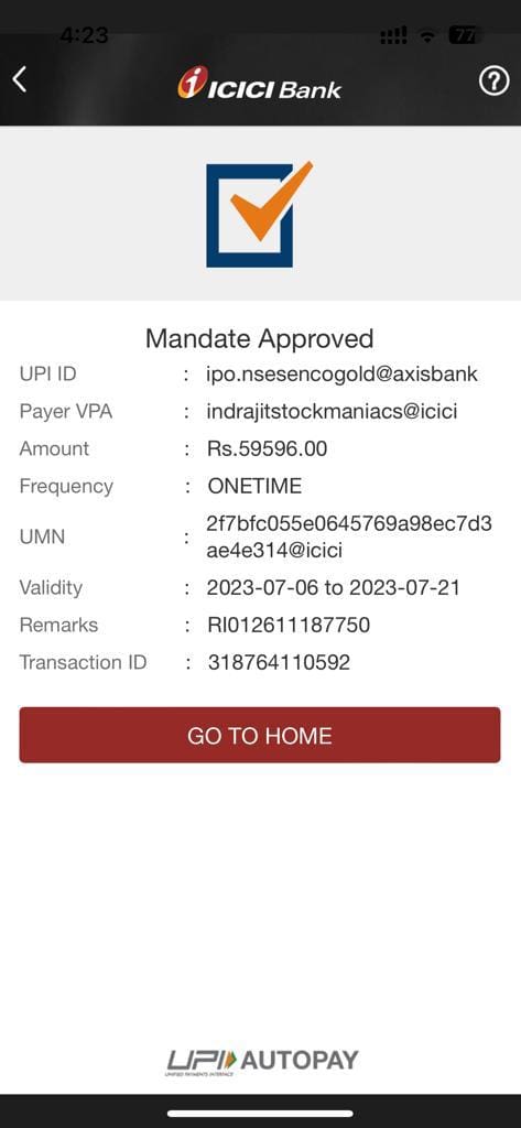 Approval of IPO Mandate