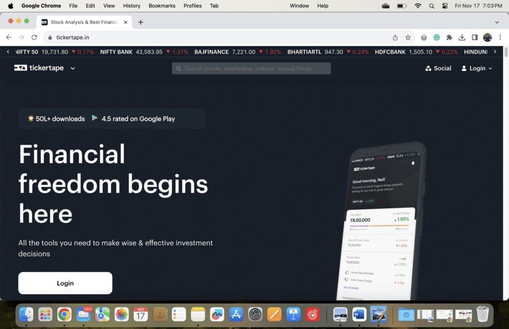 TickerTape is One of the Top 10 Trading Apps in India