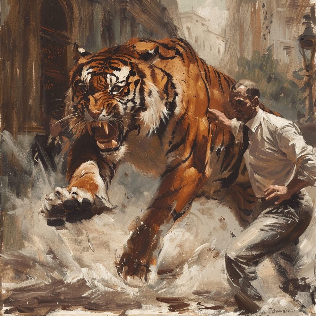 Tiger Killing the Stock Trader