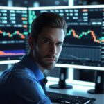 Crypto Funding Rate Arbitrage: Risk‑Free Trading Methods Trader analyzing crypto funding rate arbitrage dashboard with BTC and ETH charts