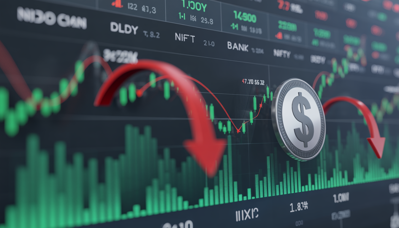 Dollar index impact on Indian stock market showing USD strength effect on Nifty and global capital flows