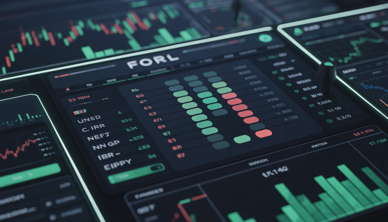 Forex currency strength meter and heatmap showing strongest and weakest currencies including USD INR EUR and GBP
